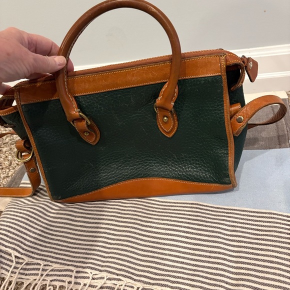 Dooney & Bourke Dark Green Pebbled Leather Bag, Pure Quality, Very Good Cond - Picture 3 of 14